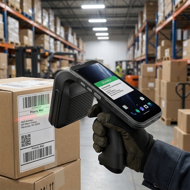 Chainway C5 Android 13 4+64GB RFID UHF Long Range 2D Barcode Scancer Handheld Impinj E710 Reader with Compass for Warehouse