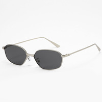Lunettes de soleil hexagonales en métal pour femmes et hommes, monture fine, branches en métal, protection UV400 durable, vente en gros OEM