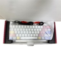 Clavier de jeu mécanique lumineux de style comic, 61 touches, échangeables à chaud, design ergonomique, clavier de jeu RGB pour ordinateur