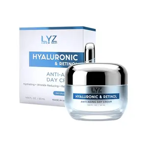 LYZ Skincare Ácido hialurónico Retinol Crema de día antienvejecimiento Rejuvenecedor Hidratante facial Hidratante Reduce las arrugas y líneas finas