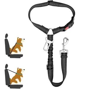 2-en-1 Ceinture de sécurité pour <span class=keywords><strong>chien</strong></span>, appui-tête réglable et réfléchissant, ceinture de sécurité pour animaux de compagnie, attache pour grands, moyens et petits chiens - Product Image 1