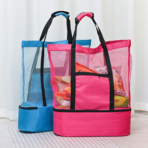 Bolsa Térmica para Picnic con Doble Compartimento, Parte Superior de Malla y Parte Inferior Térmica, para Hombres y Mujeres, Venta al Por Mayor - Product Image 3