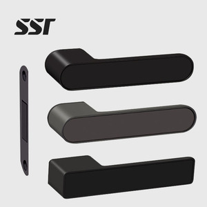 Serrure de porte magnétique moderne européenne durable avec poignée monobloc, pêne de serrure dissimulé, fonctionnement silencieux, en alliage d'aluminium, vis insonorisante - Product Image 1