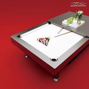 Table de billard d'extérieur convertible de luxe S.Q.F, toutes saisons, avec plateau de repas en cuir, pour villa, patio, toutes saisons - Product Image 4