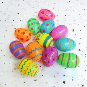 Huevos de Pascuas rellenos de plástico, huevos de pascua de tamaño pequeño, bricolaje, juguete creativo, regalo de pascua, decoraciones de fiesta, 6x4,2 CM - Product Image 1