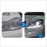 Pour Mercedes-Benz Classe C W204 2011-2014, ensemble de phares à LED 12V avec projecteur, clignotants dynamiques et feux de jour