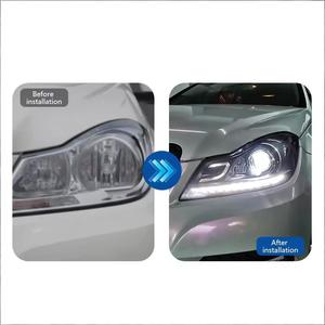 สำหรับ2011-2014 Mercedes-Benz C-Class <span class=keywords><strong>W204</strong></span> 12V LED โปรเจคเตอร์ไฟหน้าประกอบกับสัญญาณไฟเลี้ยวและไฟวิ่งกลางวัน - Product Image 4
