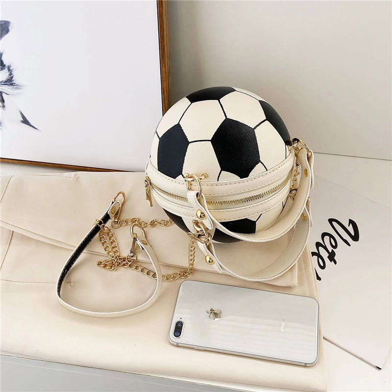 Ins Hot Sale Unique Soccer Ball Bag Woman New Popular Basketball Messenger  Bag Single Shoulder Small Ball Shape Purse Bag