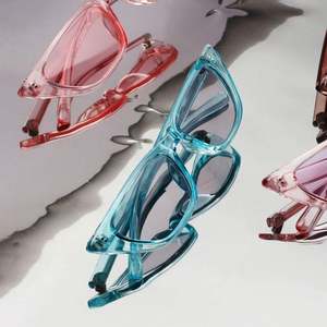 Gafas de Sol de Moda 2020, Color Caramelo Transparente, Protección UV400, Montura Pequeña, Estilo Ojo de Gato, para Mujer - Product Image 3