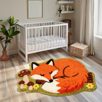 Motif géométrique personnalisé fabriqué à la machine, tapis en microfibre, antibactérien, adapté aux animaux de compagnie, rembourré pour la salle de jeux des enfants