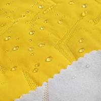 Tissu matelassé en pongé Custom300T, motif chevron jaune vif tendance, en coton et soie, pour doudounes et gilets