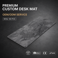 Tapis de bureau personnalisé en béton gris texturé, grand tapis de souris de jeu en caoutchouc antidérapant et imperméable XXL pour le bureau, la maison, vente en gros