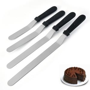 Espátula Angulada de Acero Inoxidable de Grado Alimenticio Personalizada de 6/8/10/12 Pulgadas para Herramientas de Repostería - Product Image 1