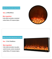 Radiateurs d'intérieur ventilateur chauffages d'hiver cheminée en verre électronique 3D simule des flammes dans la cheminée de décoration intérieure du salon