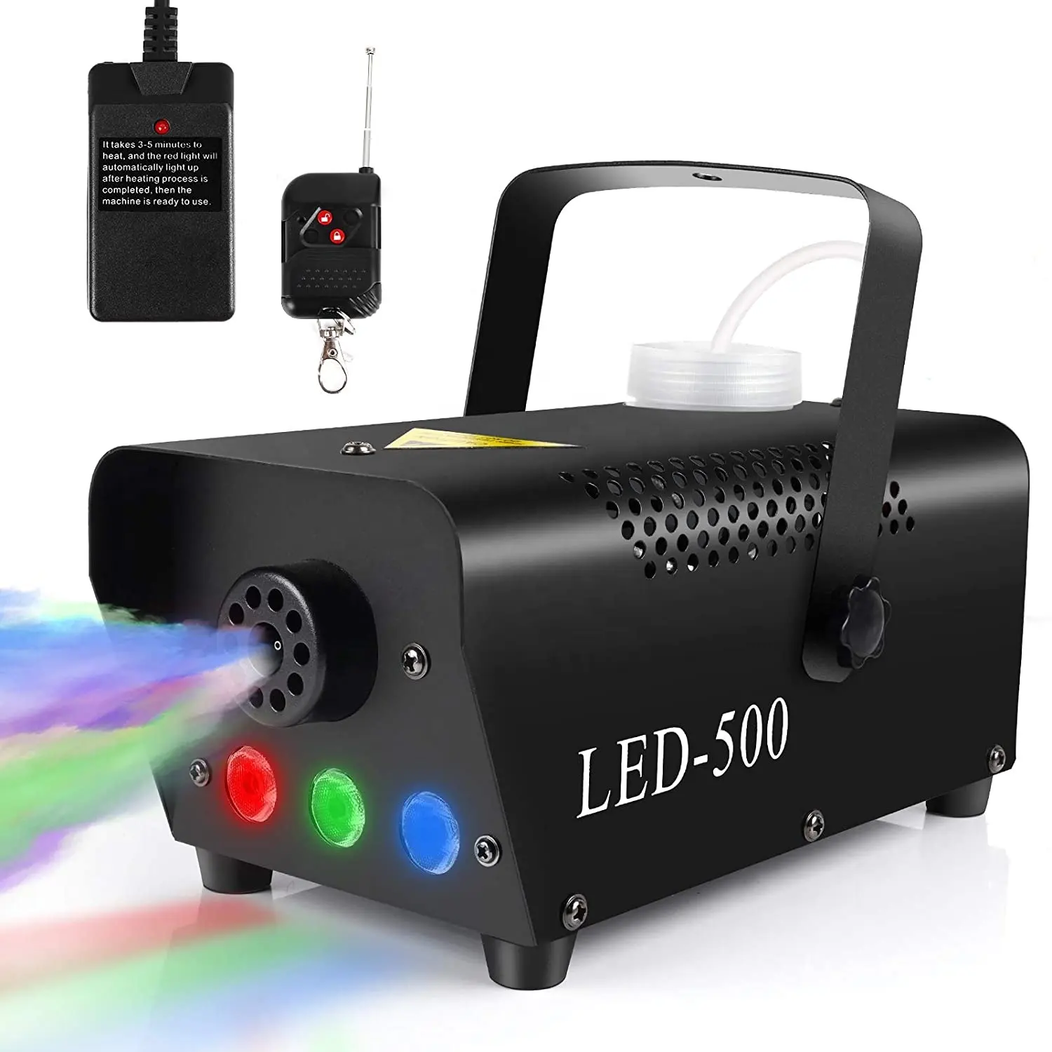 Mini Machine à brouillard professionnelle 500W LED, 2 pièces, R/G/B, pour Bar, fête, mariage