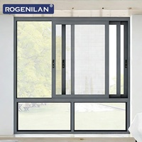 Ventana Corredera de Aluminio Insonorizada Personalizada Rogenilan, Ventanas Corredizas con Doble Vidrio Templado y Mosquitera