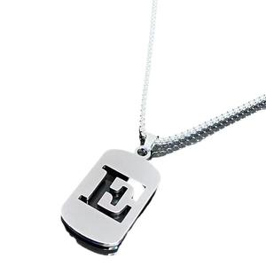 Elegante Collana <span class=keywords><strong>con</strong></span> Ciondolo a Forma di Lettera in Acciaio Inossidabile, Accessorio Unisex di Tendenza <span class=keywords><strong>con</strong></span> Catena a Maglie, Ideale come Regalo - Product Image 5
