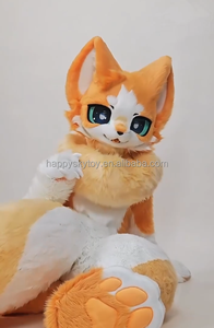 Ojos acrílicos, disfraz <span class=keywords><strong>de</strong></span> Mascota <span class=keywords><strong>de</strong></span> zorro bastante realista para niñas, Cosplay, exposición <span class=keywords><strong>de</strong></span> <span class=keywords><strong>Anime</strong></span>, disfraces <span class=keywords><strong>de</strong></span> zorro bonitos peludos largos, ropa <span class=keywords><strong>de</strong></span> dibujos animados - Product Image 4