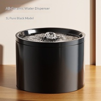Fontaine à eau automatique en céramique pour chat, filtre réutilisable, détachable, facile à nettoyer, fontaine à eau saine pour animaux de compagnie de petite et moyenne taille