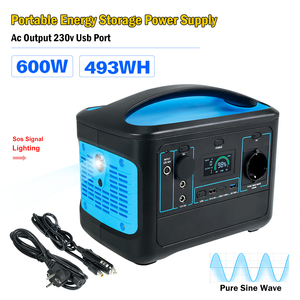 สถานีไฟฟ้าพกพา 600W 500WH 110V 220V เครื่องกำเนิดพลังงานแสงอาทิตย์สำหรับการตั้งแคมป์ - Product Image 5