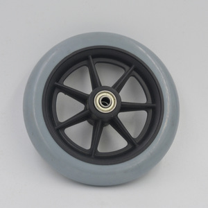 Kaiyang Wheelchair Front <b>Wheel</b> 8-Inch <b>Plastic</b> Replacement Part for Repair and Maintenance - Product Image 3