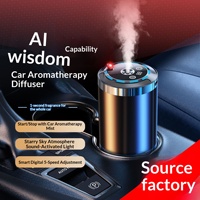 Nouveau diffuseur d'arômes intelligent en métal pour voiture, ornement parfumé alimenté par l'IA, pulvérisation automatique de parfum haut de gamme