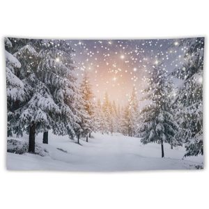 Invierno copo de nieve Mandala tapiz Navidad paisaje pared arte para dormitorio sala de estar vacaciones decoración del hogar en Stock - Product Image 2