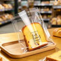 Sac en plastique personnalisé à bas prix pour pain, emballage plastique transparent en OPP avec fermeture auto-adhésive