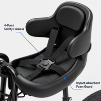 Siège de sécurité avant universel pour enfant, ultra-léger, en métal, avec accoudoirs, pour vélo pliant, VTT, vélo de route, vélo électrique