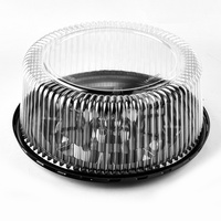 Contenants jetables en PET pour desserts, emballages pour cheesecake, boîtes à gâteaux rondes en plastique de 10 pouces pour emporter