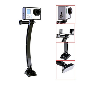 Kit de montage pour casque avec bras d'extension + boucle + autocollant, pour GoPro Hero 6/2020 3 + caméra de Sport <span class=keywords><strong>SJ5000</strong></span>, nouveau, 5/4 - Product Image 6