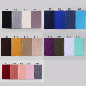 Großhandel Maßgeschneiderte Mode-Hijabs Einfarbige Tücher Schals Muslimische Damen-Kopftücher Weicher Dehnbarer Modal-Jersey <span class=keywords><strong>Hijab</strong></span>-Schal - Product Image 6