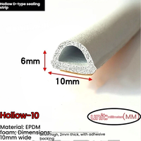 Tira de Sellado de Goma EPDM Semicircular Hueca, Impermeable y Antipolvo, Disponible en Tamaño, Color y Dureza Personalizados, Corte a Medida para Puertas y Ventanas