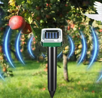 Répulsif à ultrasons solaire pour animaux, étanche, choc électrique pour rats, souris, taupes, serpents