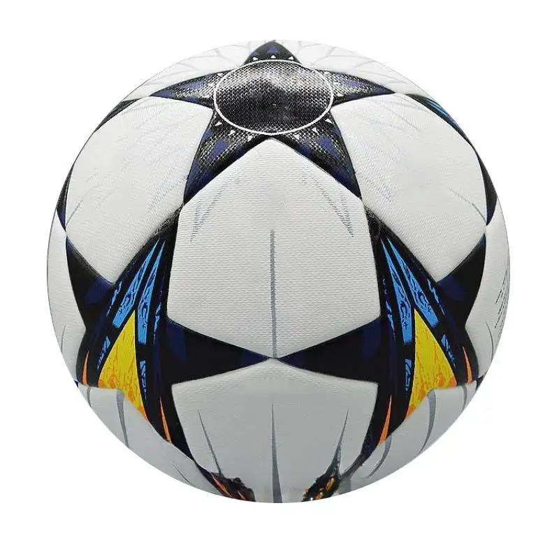 Футбольный мяч, размер 5, кожа pu3.5 мм, термоклеевой процесс, бутиловый шарик с заплатками, красочный футбольный мяч