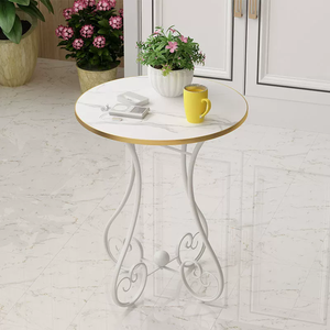 Petite table ronde <span class=keywords><strong>en</strong></span> <span class=keywords><strong>fer</strong></span> <span class=keywords><strong>forgé</strong></span> Table basse Table de <span class=keywords><strong>chevet</strong></span> simple Salon Jardin Mini petite table - Product Image 4