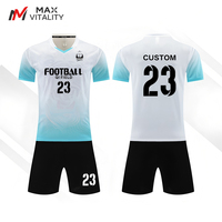 Maillot de football personnalisé en gros, maillot de sport vierge, maillot de football de ligue, uniforme de football respirant pour hommes