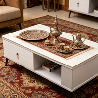 Ensemble de meuble TV et table basse de style nordique moderne, avec une construction durable, pour la maison, le salon, la chambre ou l'hôtel