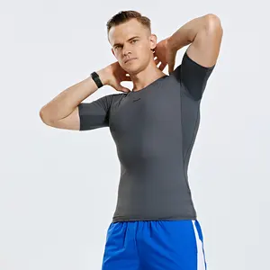 Ingor-Ropa deportiva de manga seca para hombre, camisetas de entrenamiento atlético, camisetas de compresión