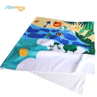 microfibre suede sand free beach towel with custom personalized printing light weight quick dry beach towel
