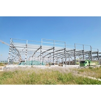 Modèle 3D de construction de hangar à structure en acier CAO Conception d'entrepôt préfabriqué