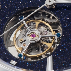 Orologio Tourbillon Autentico Meccanico Automatico con Quadrante in Pietra Naturale Occhio di Tigre, Acciaio Inossidabile, Orologi Personalizzati con Logo del Marchio - Product Image 4