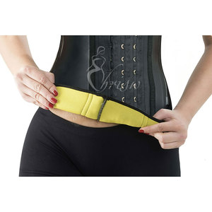 Neo látex cintura Cincher entrenador Sauna chaleco sudor 3 ganchos Fajas Colombianas Reductoras Chaleco Shapewear - Product Image 3