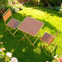 طاولة طعام خارجية حديثة قابلة للطي من الألومنيوم بمقاسات مخصصة مع كراسي معدنية قابلة للطي لتجديد الفنادق والحدائق والشرفات