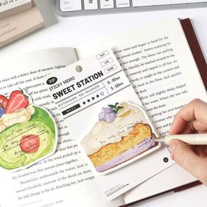 Blocs-notes autocollants personnalisables en forme spéciale sur le thème des gâteaux et desserts – Magnifiques fournitures de bureau pour enregistrer vos mémos d'apprentissage - Product Image 2