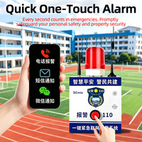 Sistema de Alarma de Emergencia Inalámbrico de un Solo Toque, Intercomunicador con Conexión a Red ABS PC para Seguridad en Escuelas, Jardines de Infancia, Gasolineras y Tiendas