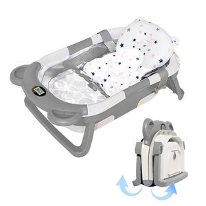 Ensemble de <span class=keywords><strong>baignoire</strong></span> pliable carrée portable pour tout-petits, en TPE et PP, avec coussin, thermomètre et fonctionnalités pliables, <span class=keywords><strong>à</strong></span> prix abordable - Product Image 1
