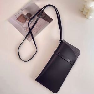 Portable <b>Glasses</b> Pouch with Strap PU Leather Sunglass Bag Travel Eyeglasses <b>Case</b> Holder - Product Image 1