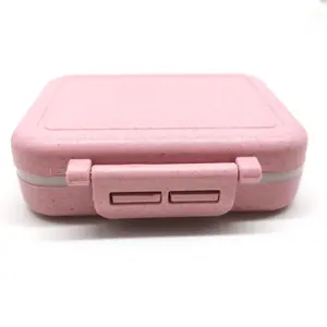 rectangular plastic storage box with small square plastic box for mini pill dispenser box case