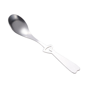 Cuillère à café en acier inoxydable, cuillère créative pour mug, cuillère mignonne en forme de cœur pour dessert et glace - Product Image 5